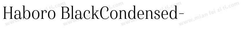 Haboro BlackCondensed字体转换